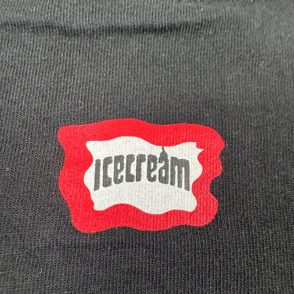 Icecream Black Big Graphics Men's Cotton T Shirt Size Medium - Picture 7 of 8
